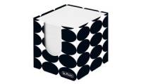 herlitz Zettelbox Just Black, 90 x 90 mm, schwarz/weiß