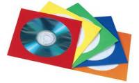 hama CD /DVD Papiertasche, für 1 CD/DVD, farbig sortiert