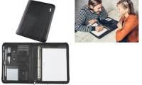 Alassio Tablet PC Organizer A4 TRENTO, Lederimitat, schwarz