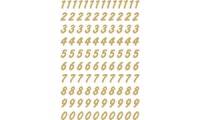 HERMA Zahlen Sticker 0 9, Folie transparent, Zahlen gold