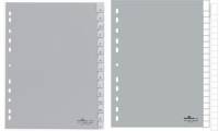 DURABLE Kunststoff Register, blanko, A4, 15 teilig, grau