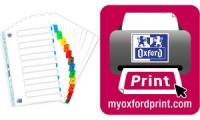 Oxford Mylarkarton Register, Zahlen, A4, farbig, 12 teilig