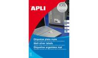 APLI Typenschild Etiketten, rund, Durchmesser 40 mm, silber