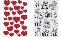 HERMA Sticker MAGIC Panda und Zebrafamilien, Foam