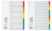 PAGNA Karton Register, DIN A4, 10 teilig, 5 farbig