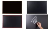 Bi Office Kreidetafel, schwarzer Rahmen, 900 x 600 mm