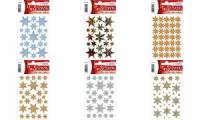 HERMA Weihnachts Sticker DECOR Sterne, gold, Reliefprägung