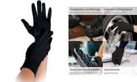 HYGOSTAR Baumwoll Handschuh Nero, schwarz, S