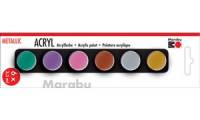 Marabu Acrylfarben Set METALLIC, 6 x 3,5 ml