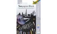 folia Tonpapierblock, DIN A4, 130 g/qm, schwarz