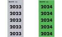 LEITZ Ordner Inhaltsschild Jahreszahl 2024, grün