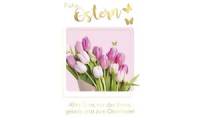 SUSY CARD Oster Grußkarte Tulpen rosa