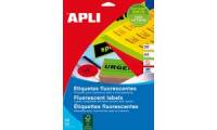 APLI Adress Etiketten, 99,1 x 67,7 mm, neongelb