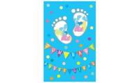 SUSY CARD Geburtskarte Junge Konfetti Füße