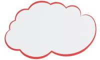 FRANKEN Moderationskarte Wolke, 420 x 250 mm, weiß mit