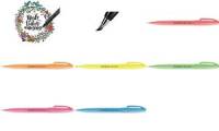PentelArts Faserschreiber Brush Sign Pen SES15, neonrot