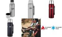 THERMOS Isolierflasche STAINLESS KING, 1,2 Liter, rot