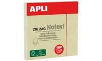 APLI Haftnotizen ZIG ZAG Notes!, 75 x 75 mm, gelb