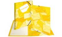 HERMA Postmappe mit Gummizug, DIN A4, Karton, gelb