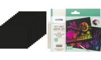 HEYDA Kritz Kratz Karten Set, 210 g/qm, 176 x 125 mm