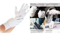 HYGOSTAR Baumwoll-Handschuhe BLANC, L, weiß