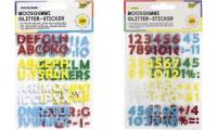 folia Moosgummi Glitter Sticker, Zahlen