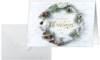 sigel Weihnachtskarte Christmas wreath, DIN A6 quer