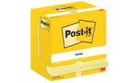 Post it Haftnotizen Notes, 127 x 76 mm, liniert, gelb