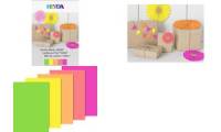 HEYDA Neonpapier Block, DIN A4, 10 Blatt, neonfarben