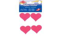 KLEIBER Reflex Sticker Herzen, neonpink
