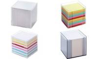 folia Zettelbox, Kunststoff, glasklar, Füllung: farbig