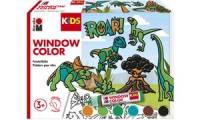 Marabu KiDS Window Color Set Dinosaurier, 6 x 25 ml