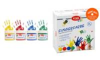 ViVA DECOR Fingerfarbe ViVA KIDS, 4er Set Basic
