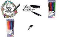 PentelArts Faserschreiber Brush Sign Pen, 4er Etui, Basic