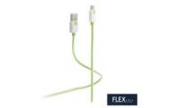 FLEXLINE Daten & Ladekabel, USB A Lightning, grün, 2,0 m