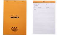 RHODIA Bloc agrafé FAX, format A4+, pré imprimé, orange