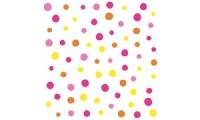 PAPSTAR Motiv Servietten Colorful Dots, 330 x 330 mm, pink