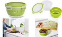 emsa Fruit Bowl CLIP & GO, 1,1 Liter, transparent/grün, rund