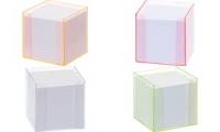 folia Zettelbox Luxbox mit Leuchtkanten, pink, bestückt